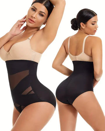 2 x 1 - Panty faja de cintura alta, con compresión cruzada | Producto Exclusivo