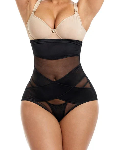 2 x 1 - Panty faja de cintura alta, con compresión cruzada | Producto Exclusivo